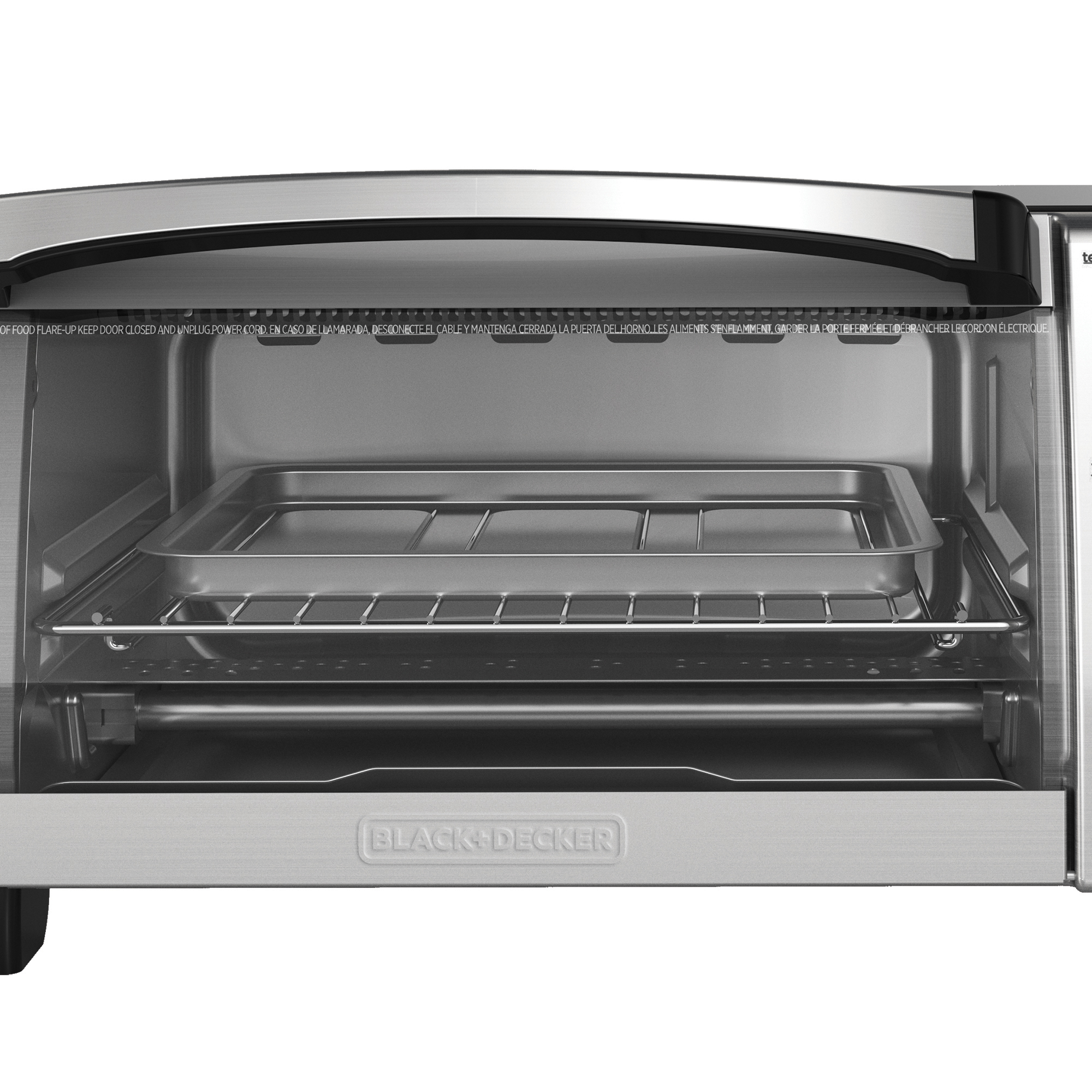 TO1755SBC Natural Convection 4 Slice Toaster Oven Black and Decker